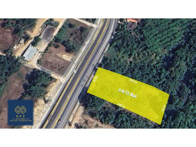 LandForSale!!! ขายที่ดินบางม่วงตะกั่วป่าติดถนนหลักเพชรเกษม 3-0-72ไร่ๆละ2.5ล้านบาท ราคาถูก!!