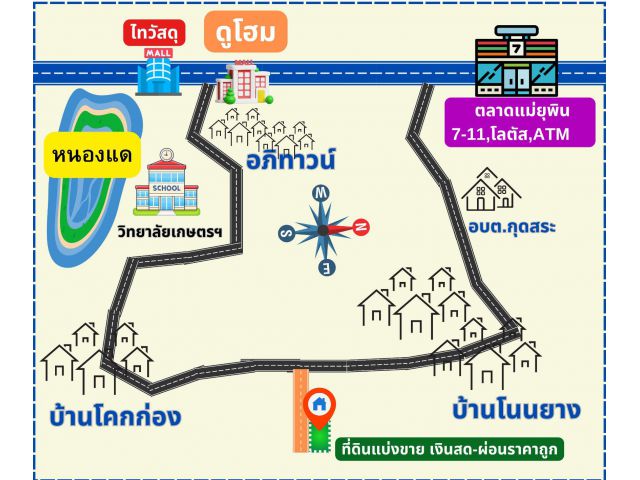 ขายที่ดินสดผ่อน อยู่ใกล้หนองแดสถานที่จัดงานพืชสวนโลกปี 2569 ราคาไม่แพง