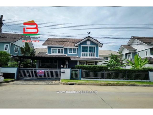 บ้านเดี่ยว หมู่บ้าน บุราสิริ ปัญญาอินทรา เนื้อที่ 89.2 ตรว. ใกล้ซาฟารีเวิลด์ ถนนเลียบคลองสอง แขวงบางชัน เขตคลองสามวา