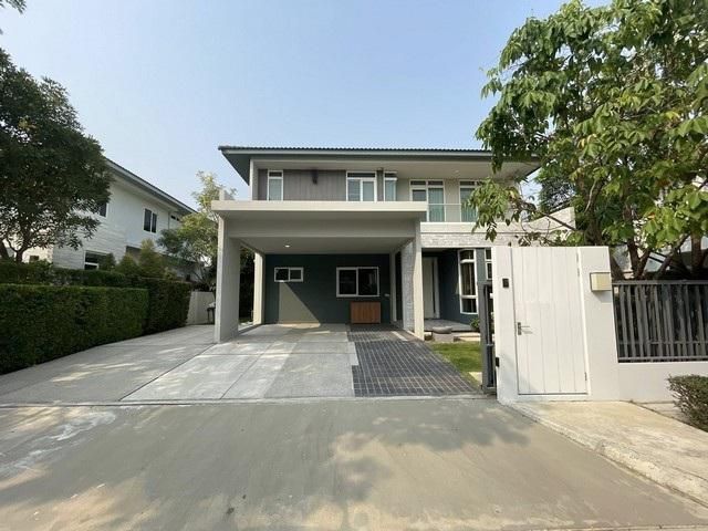 PB5254 ให้เช่าบ้านเดี่ยว 2 ชั้น โครงการ มัณฑนา บางนา-วงแหวน หน้าบ้านหันทางทิศใต้ แบบบ้าน ไซส์ M