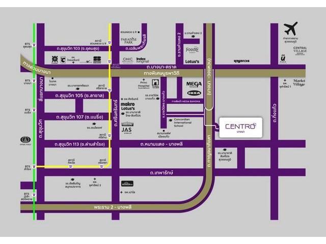 PB5257 ให้เช่าบ้านเดี่ยว หมู่บ้าน เซนโทร บางนา โครงการติด Mega บางนา อ.บางพลี จ.สมุทรปราการ