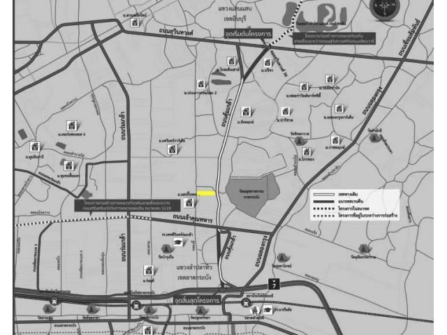 Ladkrabang land for Sale on Khum Klao Road 47 rai 381 wah by owner at 6.5 mio Baht per rai