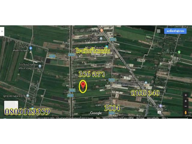 ขายที่ดินไมรน้อย 356 ตรว. ถนน3004  ทางหลวงหมายเลข 340 ต.ไทรใหญ่ อ.ไทรน้อย จ.นนทบุรี 2.5ล้าน