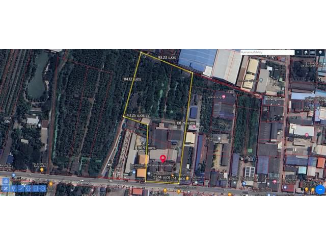 ขายที่ดินติดถนนผังสีม่วงกระทุ่มแบน มีสิ่งปลูกสร้างภายในออฟฟิศ 2 ช