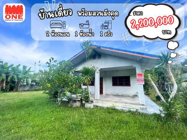 บ้านเดี่ยว บนเนื้อที่กว่า 1-1-13 ไร่ พร้อมสวนมังคุด เก็บเกี่ยวได้