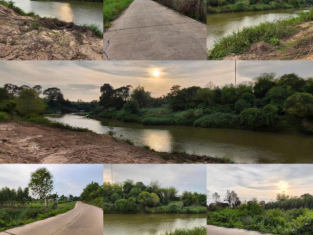 ขายที่ดินติดแม่น้ำบางปะกง วิวสวย บรรยากาศดีมาก! เนื้อที่ 5 ไร่กว่า
