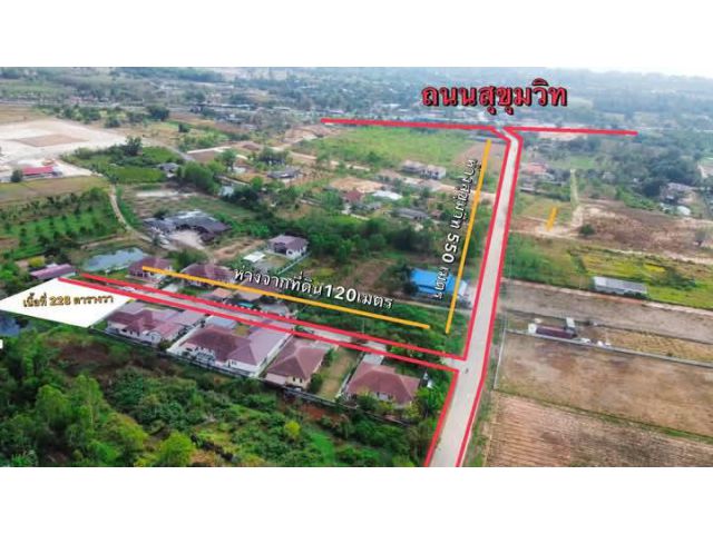 ขายที่ดินไกล้หาดแม่รำพึงระยอง228ตรว.
