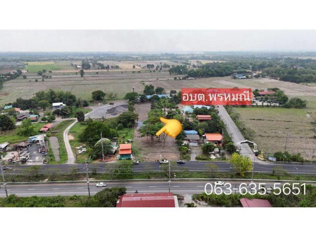 ขายที่สวยติดถนนสี่เลน เส้นสุวรรณศร ใกล้ อบต.พรหมณี นครนายก