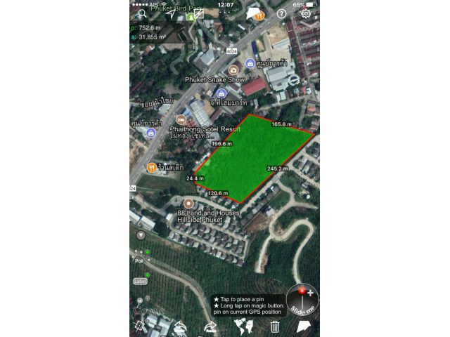 ขายที่ดินพื้นที่สีเหลืองอยู่ในหมู่บ้านชินวุฒิ  20-1-48 ไร่ ขายยกแปลง 500 ล้าน ตำบลฉลองอำเภอเมืองจังหวัดภูเก็ต