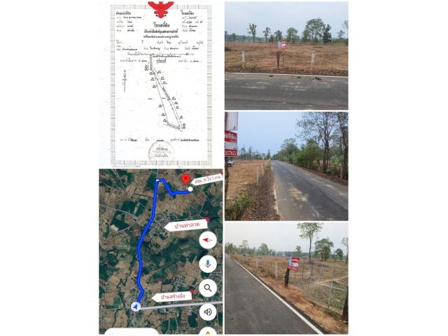 ที่ดินเหมาะบ้านสวน 11 ไร่ 1 งาน ต.สร้างมิ่ง อ.เลิงนกทา