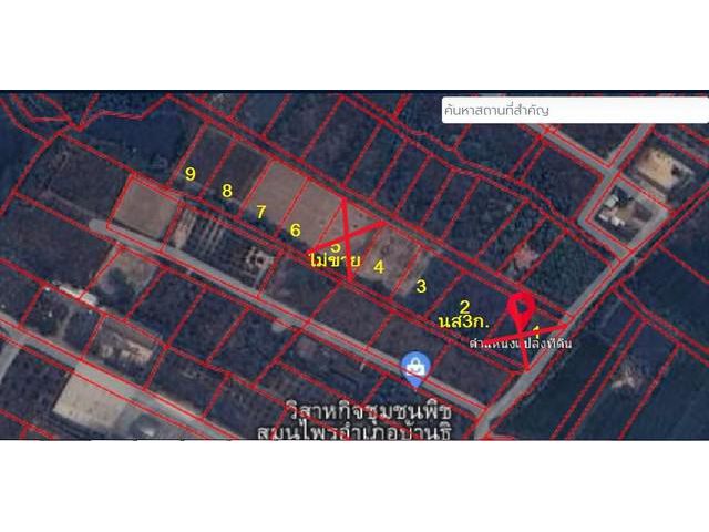 ขายที่ดิน347ว.700,000บ.ถนน น้ำไฟ ต.บ้านธิ  ลำพูน