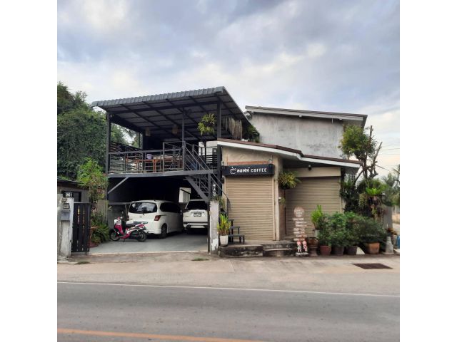 H746 ขายบ้าน 2 ชั้น พร้อมร้านกาแฟ  (ติดถนนสันกลาง) ต.สันกลาง อ.สันกำแพง จ.เชียงใหม่