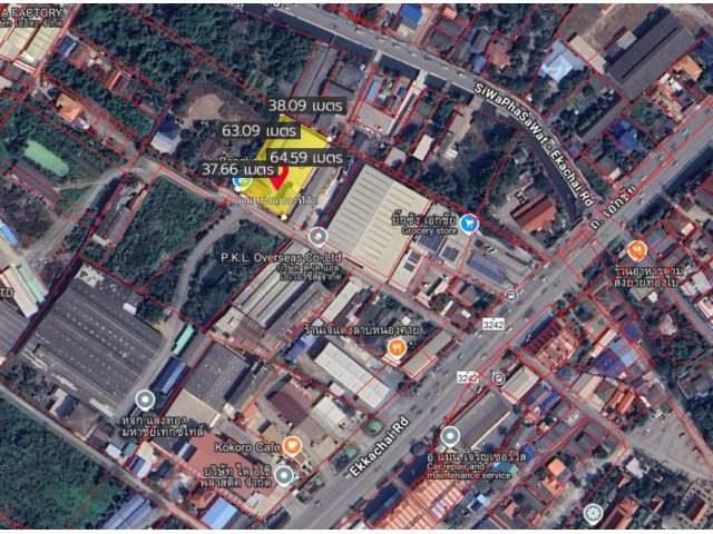 ที่ดินพร้อมโฮมออฟฟิศ+โกดัง ห่างถนนเอกชัยเพียง 150 เมตร