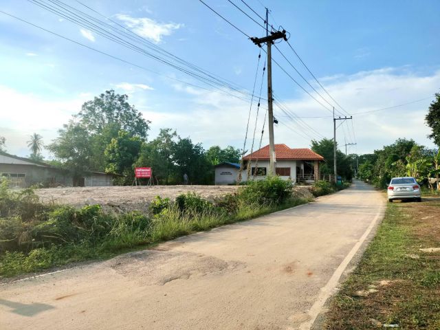 ที่ดินปลูกบ้านในชุมชน ที่ถมแล้ว ติดถนน 2ด้าน ครบุรี โคราช