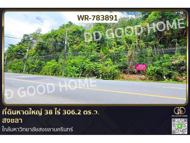 WR-783891 ที่ดินหาดใหญ่ 38 ไร่ 306.2 ตร.ว. สงขลา ใกล้มหาวิทยาลัยสงขลานครินทร์