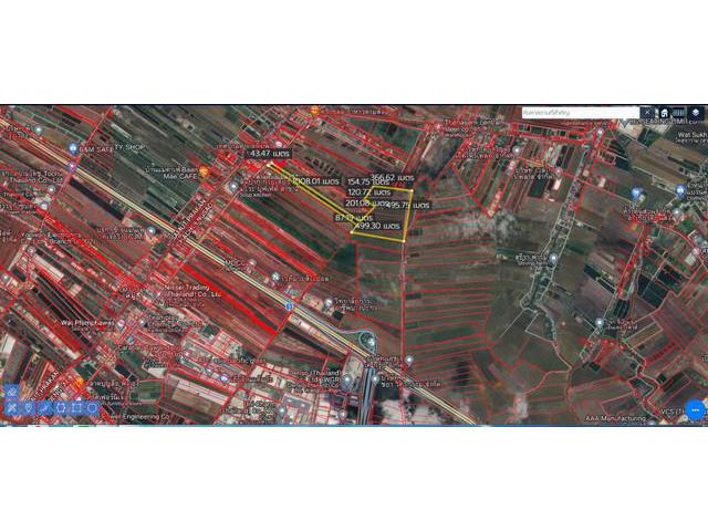 ขายที่ดินเปล่าบางปะกงฉะเชิงเทรา ติดถนนทางหลวง 200 พื้นที่สีส้ม