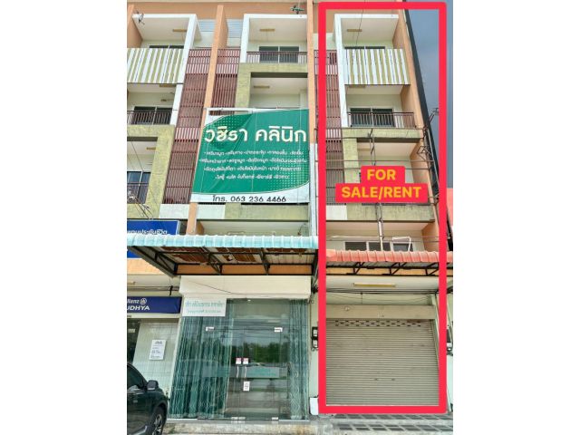 TP.ขายและให้เช่าอาคารพาณิชย์บางละมุง-ติดถนนโรงโป๊ะ