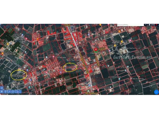ขายที่เปล่าราชบุรีติดถนนทางหลวงชนบท ขายที่ดินใกล้หลวงพ่อวิริยังค์