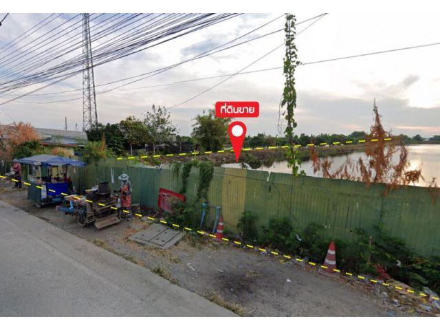 ขายที่ดิน 12 ไร่ 3 งาน 21 ตร.ว. ติดทางหลวงชนบท สป.2006 ใกล้ชุมชนบางเสาธงพัฒนา