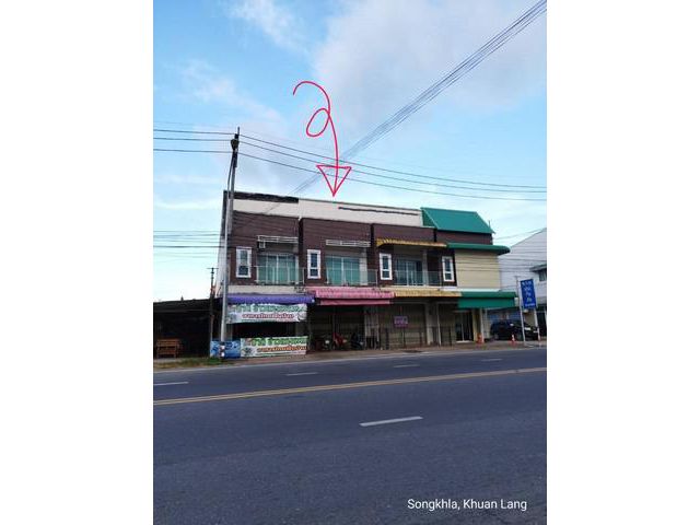 ขาย อาคารพาณิชย์ 2 ชั้น  21.7 ตร.ว.  ใกล้สนามบินหาดใหญ่  เพียง 3.