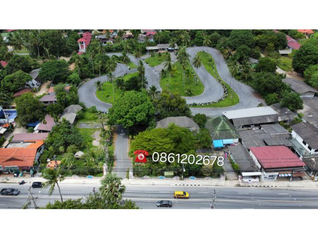 ขายที่ดินในเกาะสมุยติดถนนรอบเกาะสมุยโซนบ่อผุด