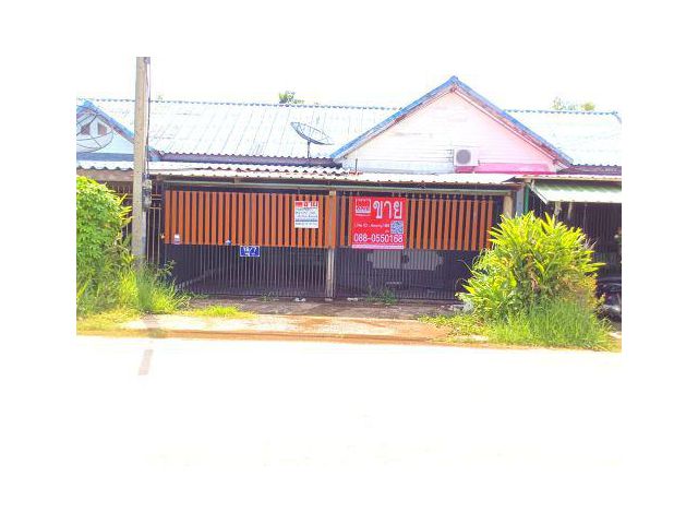 ขายบ้านทาวเฮาส์ ชั้นเดียว  ติดทางหลวงชนบท ขนาด เนื้อที่ 24.6  ตร.