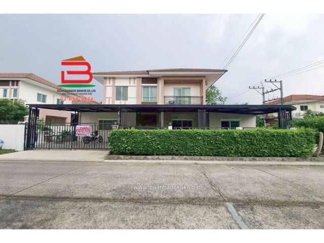 บ้านเดี่ยว หมู่บ้าน บุรีรมย์ คลอง 4 เนื้อที่ 63 ตรว. ใกล้รร.บีคอนเฮาส์ แย้มสอาดรังสิต  อำเภอลำลูกกา จังหวัดปทุมธานี