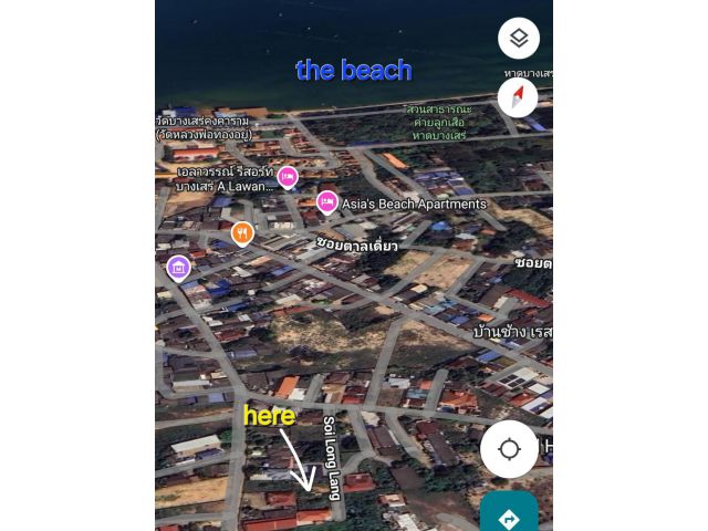 ขายที่ดินบางเสร่ ฝั่งทะเล ใกล้ทะเล 7-10 นาที Land Bandsaray