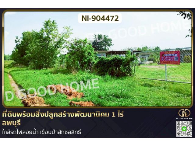 NI-904472 ที่ดินพร้อมสิ่งปลูกสร้างพัฒนานิคม 1 ไร่ ลพบุรี ใกล้รถไฟลอยน้ำ เขื่อนป่าสักชลสิทธิ์