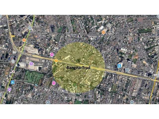 ขายที่ดิน 2 ไร่ ทำเลดีติดถนนบางนา-ตราด อนาคตมีห้างBangkok Mall เหมาะแก่การลงทุน