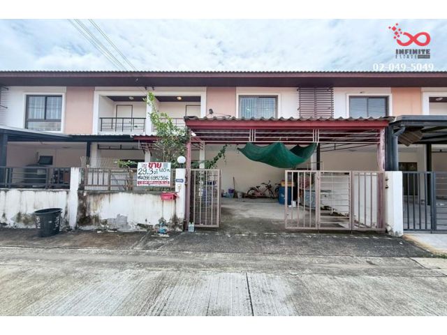 ขายทาวน์โฮม 2 ชั้น หมู่บ้านออมธนา บางกรวย-ไทรน้อย นนทบุรี พื้นที่ 29.3 ตร.ว. ต่อเติมครบ พร้อมอยู่ ใกล้ MRT คลองบางไผ่