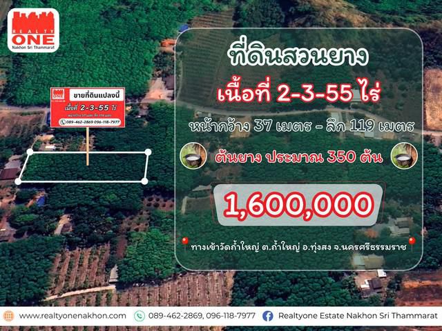 ที่ดินสวนยาง 350  ต้น พร้อมผลผลิต