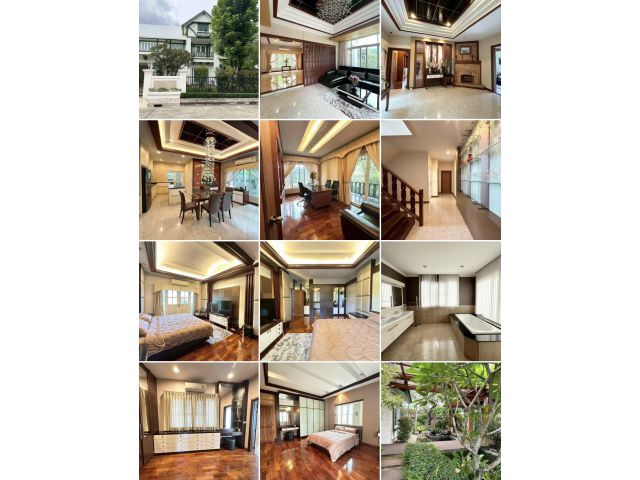 บ้านสวยรีโนเวทใหม่ 2 หลัง แปลงมุม 205.4 ตร.ว 4 ห้องนอน 6 ห้องน้ำ พร้อมสวนน้ำตก ในหมู่บ้านลัดดารมย์ อิลิแกนท์