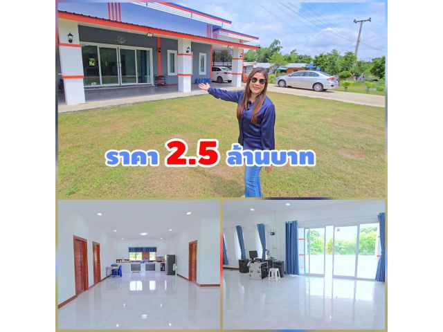 ขายบ้านพร้อมที่ดิน  เนื้อที่ 1ร่ 3งาน พื้นที่ใช้สอยตัวบ้าน 234 ตารางเมตร 3ห้องนอน  3ห้องน้ำ  ที่จอดรถมีหลังคา