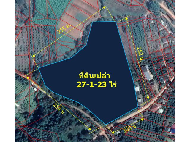 L242-ขายที่ดินเปล่า 27-1-23 ไร่ (ต.อินทขิล อ.แม่แตง จ.เชียงใหม่)
