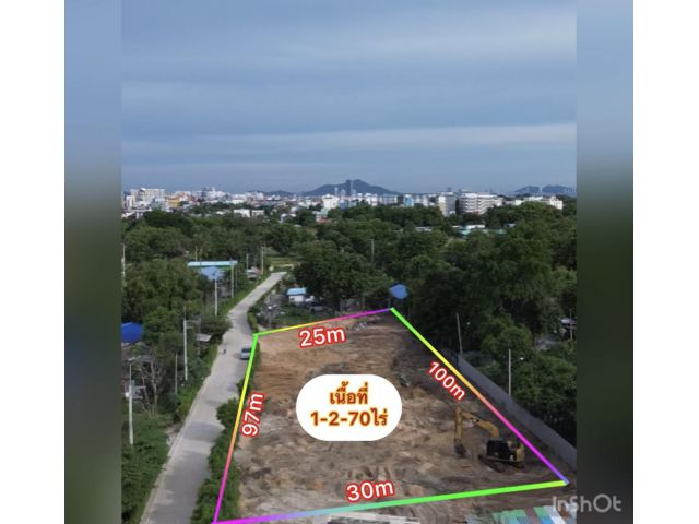 ที่ดินบางแสนใกล้ถนนสาย2 เนื้อที่ 1-2-70ไร่ เหมา 16ล้าน ต.แสนสุข อ.เมือง จ.ชลบุรี ที่ดินบางแสนใกล้ถนนบางแสนสายสอง