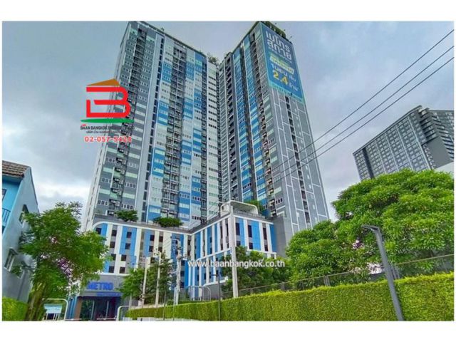 ห้องชุดคอนโด เมโทรสกาย วุฒากาศ เนื้อที่ 27.96 ตรม. ระหว่างซ.วุฒากาศ 5-7 ถนนวุฒากาศ แขวงตลาดพลู เขตธนบุรี กรุงเทพมหานคร