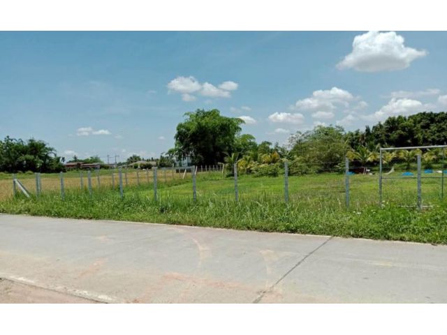 ขายที่ดินตำบลสันทรายป่าไผ่มีบ่อปลาติดถนนคอนกรีตพร้อมโอน