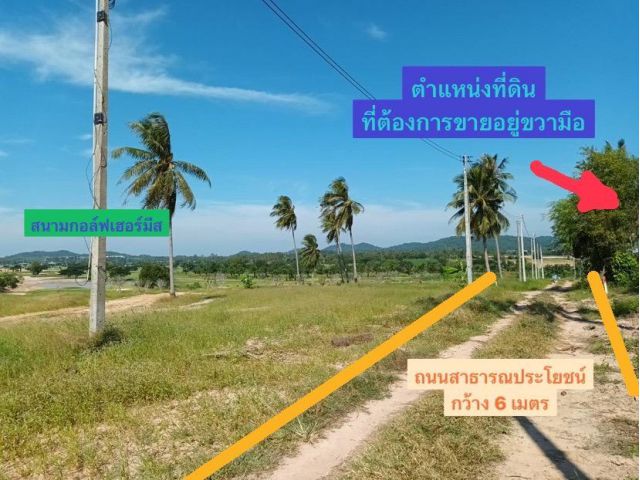 แบ่งขายที่ดินติดสนามกอล์ฟ บนเนินสวยมีไฟฟ้าเข้าถึง รับผ่อนระยะยาว