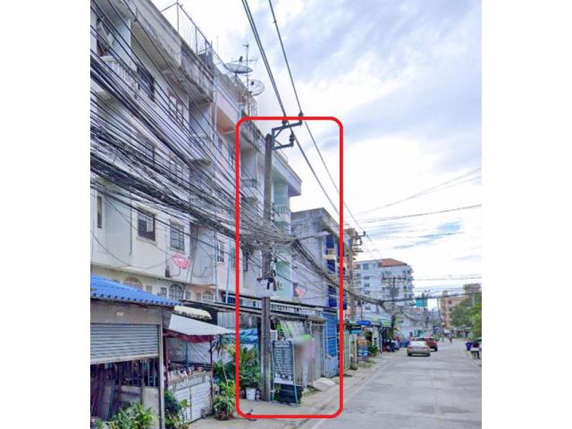 ไทย-สิงคโปร์ 4น MRT ศรีแบริ่ง 600ม.ให้เช่าอาคาร 4.5ชั้น รวมดาดฟ้า