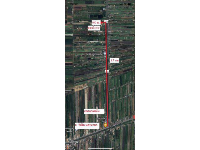 ขายด่วน ที่ดินเลียบคลอง 12 หนองเสือ 100 ตรว. ติดถนนคอนกรีตใกล้รังสิตนครนายก