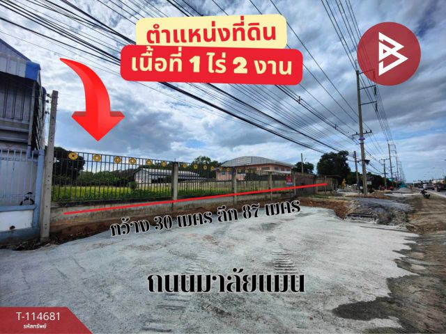 ขายที่ดินติดถนนมาลัยแมน เนื้อที่ 1 ไร่  2 งาน อู่ทอง สุพรรณบุรี
