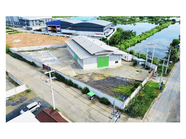 ให้เช่าโกดัง/โรงงาน ขนาดเกือบ 2 ไร่ ต.โคกขาม อ.เมือง จ.สมุทรสาคร ผังชมพู แปลงหัวมุมถนนสองด้าน