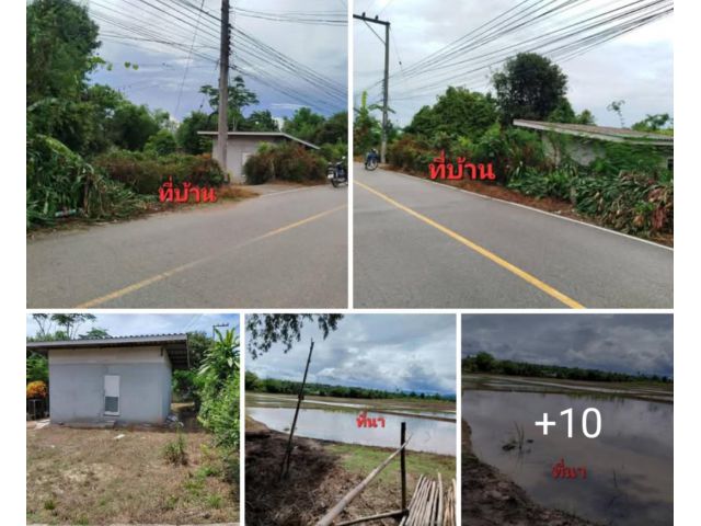 #*ขายที่ดินสร้างบ้าน และ ที่นา รวม6ไร่ อยู่บ้านหนองบวกช้าง ต.แม่คะ ตรงข้ามโรงงานน้ำดื่มออมทอง
