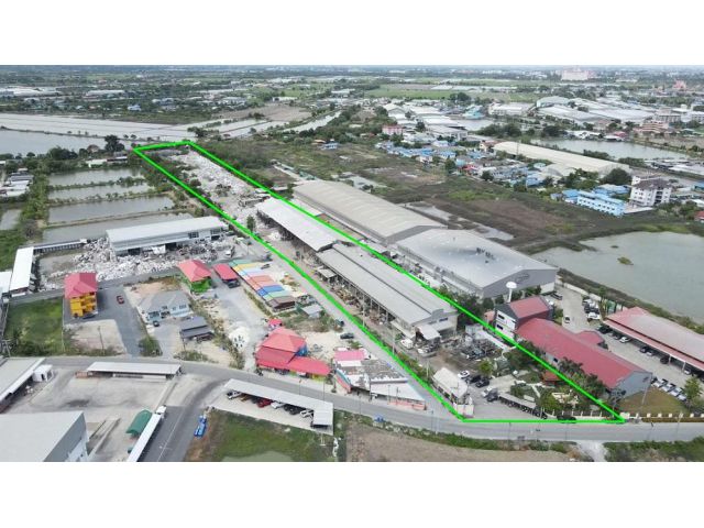 ขายที่ดิน 15 ไร่ พร้อมโรงงานรีไซเคิล ผังเมืองสีม่วงล้วน | บางนา-ตราด กม.23 ทำเลทอง พร้อมใบ รง.4