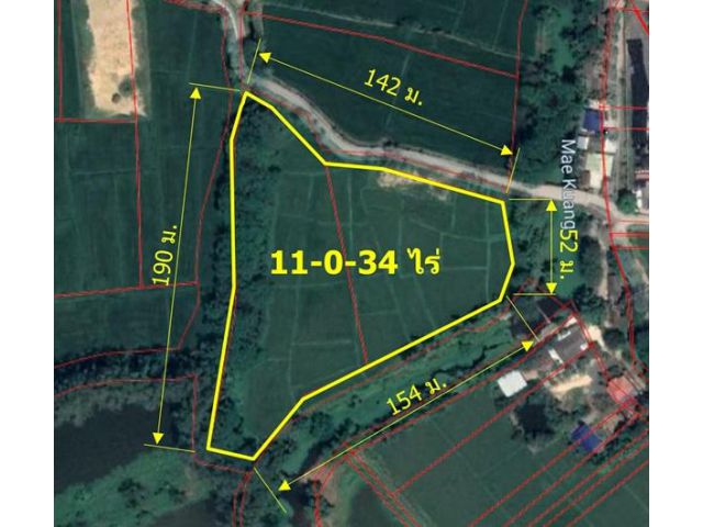 L376 ขายที่ดินเปล่า 11-0-34 ไร่ ( ต.สันพระเนตร อ.สันทราย จ.เชียงใหม่)