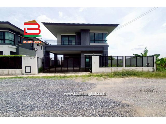 บ้านเดี่ยว เนื้อที่ 50 ตรว. ถนนประชาสำราญ ใกล้บ้านเอื้ออาทรประชาสำราญ แขวงคลองสิบสอง เขตหนองจอก กรุงเทพมหานคร