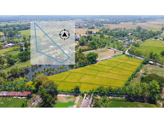 C789 ขายที่ดิน สันกำแพง ที่นา 6 ไร่ 2 งาน ต.ร้องวัวแดง อ.สันกำแพง | Land 6 rai in San Kamphaeng for Sale