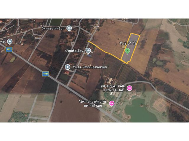 ขายที่ดินตำบลภูหลวง อำเภอปักธงชัย จังหวัดนครราชสีมา ที่ดินแบ่งแปลง 1-2 ไร่