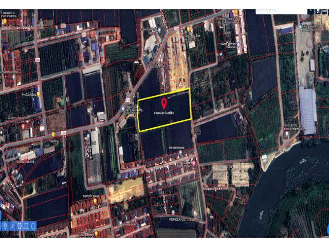 ขายที่ดิน สามพราน นครปฐม ซอยโรมัน ใกล้วัดดงเกตุ เนื้อที่ 8 ไร่ สี่เหลี่ยมสวย